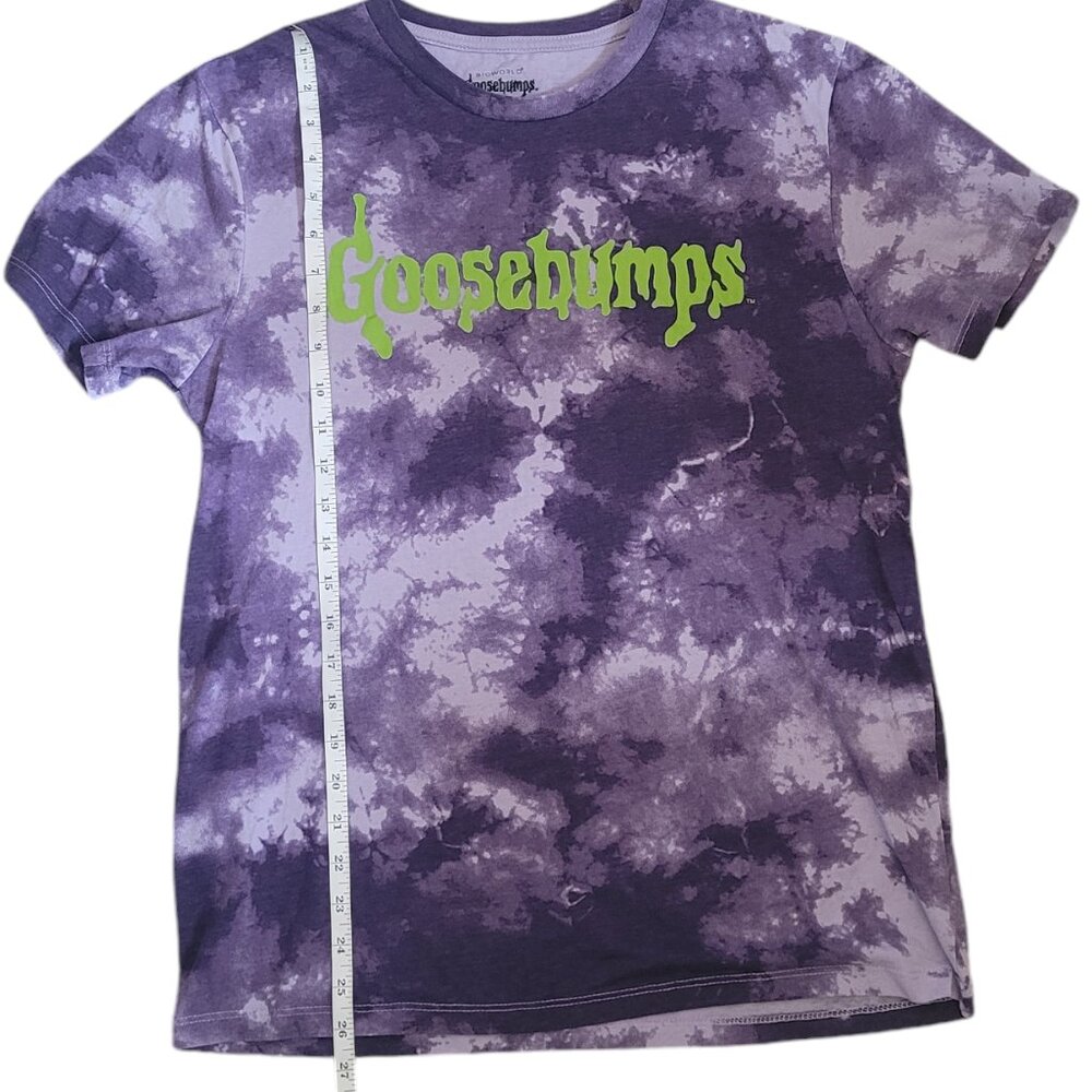 Purple Tie Dye Goosebumps Tee Shirt Size Med. UNISEX - Picture 7 of 8